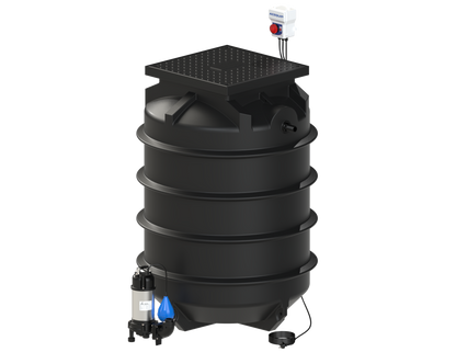 BLUESELECT 1200L Pump Station with 240V, 1.5KW Sewage Grinder Pump