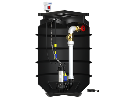 BLUESELECT 1200L Pump Station with 240V, 0.45KW Stormwater Vortex Pump