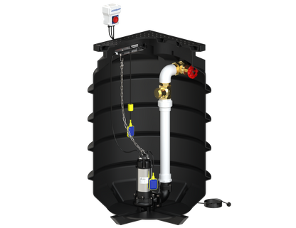 BLUESELECT 1200L Pump Station with 240V, 0.45KW Stormwater Vortex Pump
