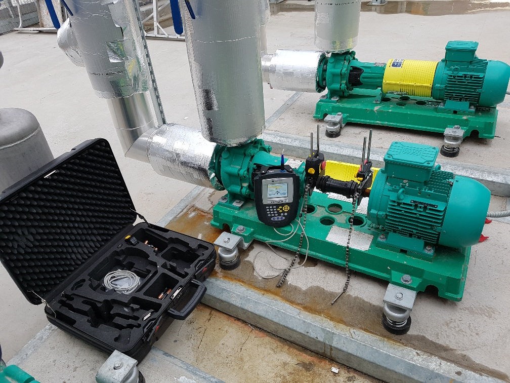 Industrial pumps and equipment on a concrete floor