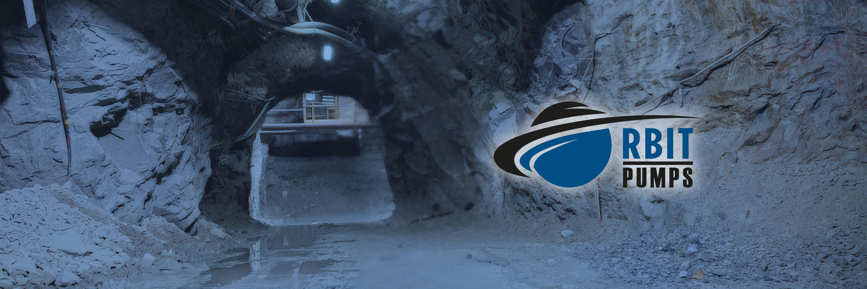 Tunnel with ORBIT Pumps logo overlay
