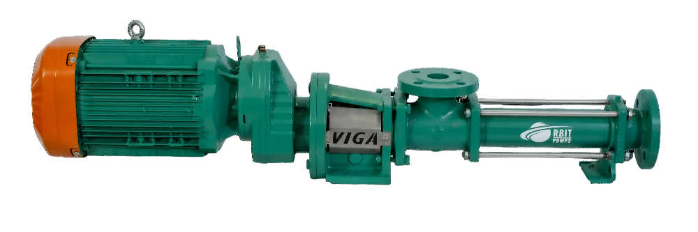 Green pump with VIGA branding on a white background